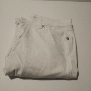 Anne Taylor LOFT white modern straight denim jeans
